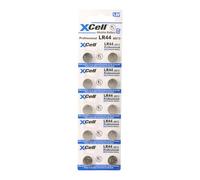 XCell LR44 Alkaline Button Cell Batteries (Pack of 10) for Toys, Medical Devices, Calculators etc. 149309