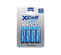 XCell Performance Alkaline LR6 Mignon AA Battery (Pack of 4 in Cardboard Blister Packaging, Optimal Performance, High Energy Density, Long Durability) 136150