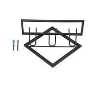 Xcello Double Layer Wine Rack, Black Rhombus Wall Mounted Wine Rack Double Hook for Wine Cellar Home Bar