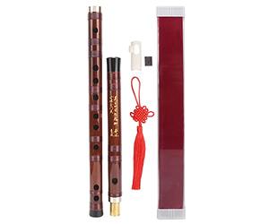 Xcello EKey Bamboo Flute Set Traditional Dizi Instrument with Selected Dry Bitter Bamboo Material ZD02