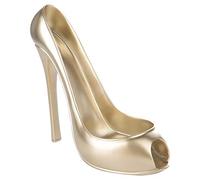 Xcello Novelty High Heeled Shoe Wine Bottle Holder, Stylish Home Decor and Wine Storage Rack(22cm-Golden)