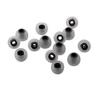 Xcessor 7 Pairs (14 Pieces) of Silicone Replacement In Ear Earphone Earbuds. Replacement Ear Tips for Popular In-Ear Headphones. (L, Transp/Black)