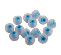Xcessor (L 7 Pairs (14 Pieces) of Silicone Replacement In Ear Earphone Large Size Earbuds. Replacement Ear Tips for Popular In-Ear Headphones. Transparent/Blue