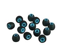 Xcessor (L 7 Pairs (14 Pieces) of Silicone Replacement In Ear Earphone Large Size Earbuds. Replacement Ear Tips for Popular In-Ear Headphones. Black/Blue