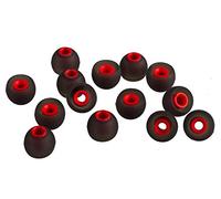 Xcessor (M) 7 Pairs (14 Pieces) of Silicone Replacement In Ear Earphone Medium Size Earbuds. Replacement Ear Tips for Popular In-Ear Headphones. Black/Red
