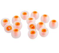 Xcessor (M 7 Pairs (14 Pieces) of Silicone Replacement In Ear Earphone Medium Size Earbuds. Replacement Ear Tips for Popular In-Ear Headphones. Transparent/Orange