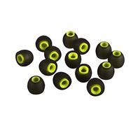 Xcessor (M) 7 Pairs (14 Pieces) of Silicone Replacement In Ear Earphone Medium Size Earbuds. Replacement Ear Tips for Popular In-Ear Headphones. Black/Green