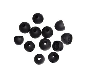 Xcessor Replacement Silicone Earbuds 6 Pairs (Set of 12 Pieces). S/M/L, Black