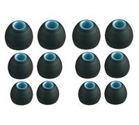 Xcessor (S/M/L) 6 Pairs (12 Pieces) of Silicone Replacement In Ear Earphone S/M/L Size Earbuds. Replacement Ear Tips for Popular In-Ear Headphones. Black/Blue