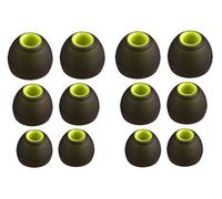 Xcessor (S/M/L) 6 Pairs (12 Pieces) of Silicone Replacement In Ear Earphone S/M/L Size Earbuds. Replacement Ear Tips for Popular In-Ear Headphones. Black/Green