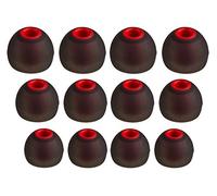 Xcessor (S/M/L) 6 Pairs (12 Pieces) of Silicone Replacement In Ear Earphone S/M/L Size Earbuds. Replacement Ear Tips for Popular In-Ear Headphones. Black/Red