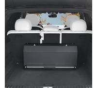 XCF Car Boot Organiser, Sturdy Leather Boot Organiser with Lid and Push-pull Handle, Built in partition, 180 Degrees Opening for SUV, Truck, Saloon, Van, Car Storage (68 * 29 * 31cm)