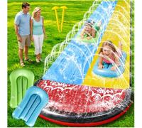 Xchance Water Slides 15.7ft/480cm, Water Slide Mat With 2 Inflatable Boards (Blue&yellow)
