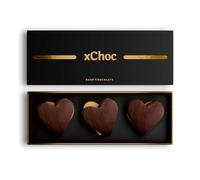 xChoc Chocolate Hearts For Couples - Dark Chocolate to Improve Mood, Performance & Energy - Vegetarian & Gluten-Free for Men & Woman (1 Box)