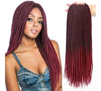 XCHSLB 7 Packs Goddess Box Braids Crochet Hair 14 Inch Pre Wound Crochet Crochet Braids for Black Women 14 Inch (7pcs) 1B/Bug