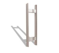 XCHSXYL 40/50/ 60 cm Rustic Barn Door Handles, Interior Exterior Entry Door Pull Handle Push Pull Door Grab Bar/Modern Semicircle Pipe, Double Sided (Color : Silver, Size : Lengt