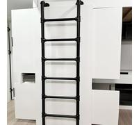 XCHSXYL 7.1FT/2.16M/85.2IN Wall Mounted Metal Bunk Bed Ladder, 4ft-7ft Tall Attic Stairs Basement Egress Ladders, Space-Saving Twin Climb Ladders, Easy to Install