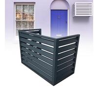 XCHSXYL Air Conditioner Fence Screen Outdoor Air Conditioner Rack, All Weather Air Conditioner Privacy Fence Screen Anti-Theft Sturdy Aluminum Ac Cover Prevents Foliage Weeds,Gre