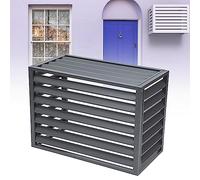 XCHSXYL Air Conditioner Fence Screen Outdoor Air Conditioner Rack, All Weather Air Conditioner Privacy Fence Screen Anti-Theft Sturdy Aluminum Ac Cover Prevents Foliage Weeds,Gre
