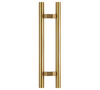 XCHSXYL Barn Door Handle Simple Glass Door Handle, Foyer Stable Farmhouse, Waterproof Sliding Push Pull Door Handles, Stainless Steel Pipe Door Handles with Fittings (Color : GOL