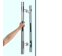 XCHSXYL Barn Door Handle Wooden Door Glass Door Barn Door Handle, Chinese Style Stainless Steel Round Tube Door Grip, for Shop/Office/Hotel Doors Handle, 5 Sizes (Size : 120 * 80