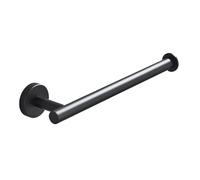 XCHSXYL Brushed Gold Towel Rack & Black Paper Holder Set - Stainless Steel Bathroom Accessories U-Shaped Black Tower Rail Stylish & Towel Hooks for Modern Bathrooms