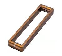 XCHSXYL Door Pull, Heavy Duty Sliding Barn Door Handle Double Sided, Square Fence Gate Pull Handle for Screen Door/Large Door/Deck Patio Porch, Outdoor Metal Handles (Color : GOL