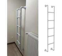 XCHSXYL Emergency Escape Ladder for Basement Windows - Wrought Iron Construction - Multi-Level Bed & Roof Access(White,185cm(72.8inch))