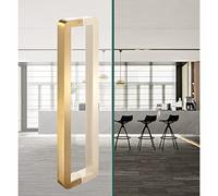 XCHSXYL Modern Entry Door Handle Door Pull Handle Outdoor, Stainless Steel Glass Door Handles Double Sided, Office Pantry Shower French Barn Extra Long Gate Grab Bar (Color : GOL