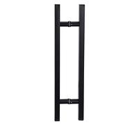 XCHSXYL Sliding Barn Door Shower Door Thickened Square Tube Stainless Steel Glass Door Handle，Commercial Paint Chinese Door Handle，for Wooden Door/Barn Door/Metal Door, Screw Ins