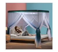 XCHSXYL Summer Bed Canopy Mosquito Net, Twin Queen King Bedroom Decorative Color Gradient Bed Curtain With Metal Stand (Color : 1#, Size : 200X220cm/79X87in)