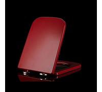 XCHSXYL Toilet Seat Thickened Square Toilet Seat with Slow-Close Release Hinges Antibacterial Top Mounted Removable Easy Clean Toilet Lid for Family Use,Red-W35.5cm