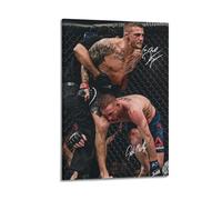 XCHSXYL UFC on Fox Poirier VsPoster Art Figure Decorative Wall Art Metal Poster Classic Vintage Decorative Poster Canvas Print Home Aesthetic Decoration12x18inch(30x45cm) Frame-style