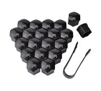 XCHtuerFY Wheel nut caps, 17mm 20pcs Protective Cover Car Wheel Hub Screw Tire Nut(Black)