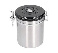XCHYEAM 1.5L Stainless Steel Coffee Container with One - Way Valve and Date Tracker, Airtight Coffee Bean Storage Jar for Kitchen, Rust - Proof 304 Food - Grade Canister