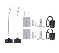 XCHYEAM 2 Set Battery Quick Connector Kit, 50A 600V Electrical Plug with Silver Plated Copper Terminals and PC Flame Retardant Shell, for Winch Trailer Towing Motors and Auxiliary Power