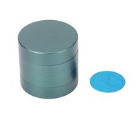 XCHYEAM 4 Layer Round Pool Cue Chalk Holder, Billiard Chalk Case, Portable Aluminum Cue Chalk Box with Secure Lid for Round and Octagonal Chalk, Compact Pocket - Sized Billiards Accessory (Green)