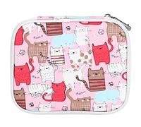 XCHYEAM Double Layer Crochet Hook Storage Case, Knitting Tools Organizer with Mesh Pockets, Zippered Bag for Crochet Needles and Accessories, Compact Travel - Friendly Design for Home or O