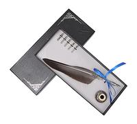 XCHYEAM European Vintage Feather Quill Dip Pen Set, Antique Writing Pen with Alloy Holder, Smooth Calligraphy Feather Fountain Pen for Journaling and Gifts with 5 Nibs and Gift (Black White)