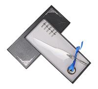 XCHYEAM European Vintage Feather Quill Dip Pen Set, Antique Writing Pen with Alloy Holder, Smooth Calligraphy Feather Fountain Pen for Journaling and Gifts with 5 Nibs and Gift (White)