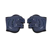 XCHYEAM Horse Hind Leg Boots, Breathable Adjustable Impact Absorbing Fetlock Boots for Jumping, Non Slip Neoprene Lining with PU Shell for Training and Showing Blue (M)