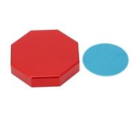 XCHYEAM Magnetic Pool Cue Chalk Box, Mini Portable Billiard Chalk Case, Octagonal Aluminium Chalk Holder with Strong Magnet, for Octagonal and Round Chalk, Compact Pocket - Sized Cue (Red)