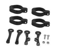 XCHYEAM Motorcycle Headlight Bracket, CNC Aluminum Fork Headlight Clamp for 1.5 in and 1.6 in Front Fork Tubes, Adjustable Pivot Mount with Oxidized Finish, Includes 2 Clamps &
