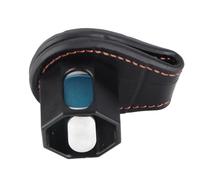 XCHYEAM Portable Octagonal Billiard Chalk Holder, Magnetic Pool Cue Chalk Case with Leather Clip, Aluminum Alloy Snooker Tool Accessory for Professional Players, Black