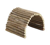 XCHYEAM Wooden Hamster Bridge, Small Animal Bendy Bridge for Guinea Pigs Ferrets Hedgehogs Chinchillas & Small Rabbits, Flexible Curved Shrub Wood Tunnel Hideout with Rounded (15 * 50CM)