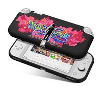 Xcitifun Protective Case Designed for Nintendo Switch Lite Soft TPU Cases for Girls Boys Kids Cute Kawaii Character Cartoon Protect Shell Compatible with Nintendo Switch Lite Cover - Black Graffiti