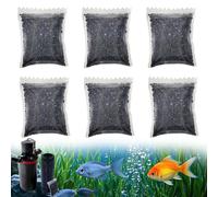 xcivi 6PCS Aquarium Activated Carbon Bag for Fish Tank Filter, Premium Activated Carbon, Aquarium Filter Media, Granulated Charcoal for Fish Tanks