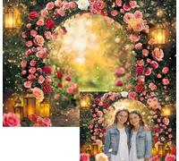 XCKALI Enchanted Forest Backdrop Spring Wonderland Floral Garden Photography Background Fairy Tale Birthday Party Decoration Photo Booth Props 6X4FT