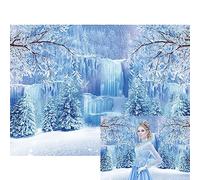 XCKALI Winter Frozen Photography Backdrop Ice and Snow Crystal Pendant White World Decorstions Photo Studio Props 7x5FT