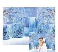 XCKALI Winter Frozen Photography Backdrop Ice and Snow Crystal Pendant White World Decorstions Photo Studio Props 8x6FT
